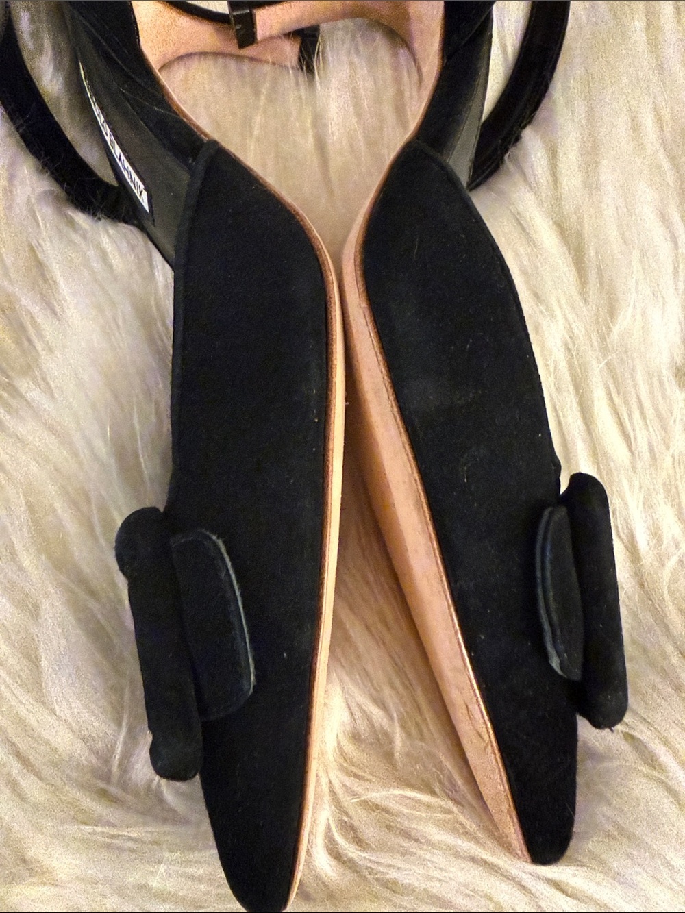 Manolo Blahnik Maysli Black Suede Buckle Slingbacks - Picture 9 of 11